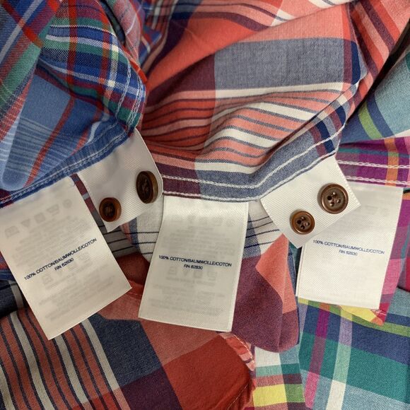LANDS' END Shirts Short Sleeve Button Down Cotton Size XXL Lot of 3 Plaid - Picture 12 of 12
